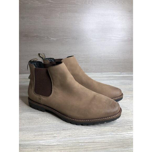 COLE HAAN CHELSEA BOOTS MENS SIZE 12 M BROWN LEATHER SEUDE SLIP ON MIDLAND LUG main image 6